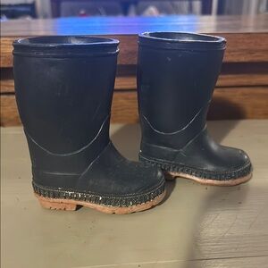 Kids Black Rubber Boots ceramic